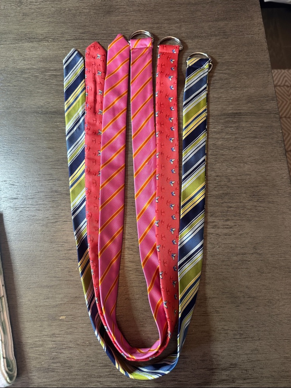 Vintage Old Navy 100% Silk Necktie Belts Set of 3 - M